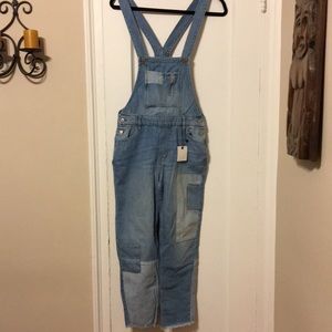 Zara Patchwork Denim Overall *NWT*